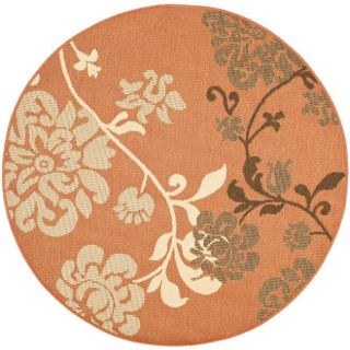 Indoor/ Outdoor Terracotta/ Brown Rug (53 Round)