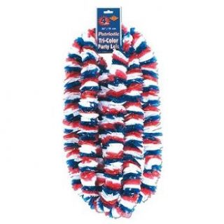 Soft Twist Patriotic Poly Leis (red, white, blue) Party