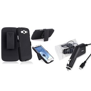 BasAcc Holster/ Car Charger for Samsung Galaxy S3/ SIII i9300