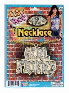 Hip Hop Girl Friend Necklace Accessory: Clothing