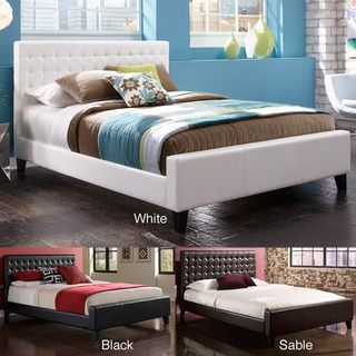 Andura Faux Leather Tufted Full size Platform Bed