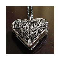 Filigree Heart Locket Necklace (Peru) Today $174.99