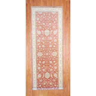 Afghan Hand knotted Rust/ Ivory Vegetable Dye Wool Runner (51 x 15
