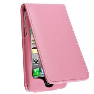 Light Pink Leather Case for Apple iPhone 4