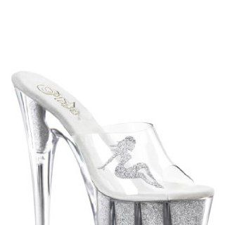 Inch Womens Shoes Glitter Filled Platform High Heel Slide