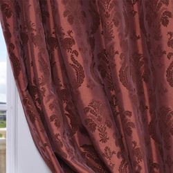 Renaissance Paprika Faux Silk 84 inch Curtain Panel