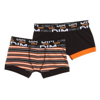 DIM 2 Mini Boxers Noir/Orange Orange et noir   Achat / Vente BOXER