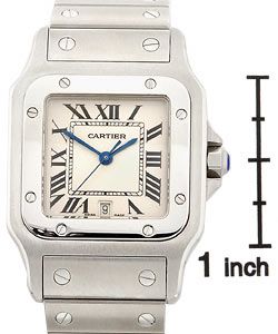 Cartier Santos Mens Quartz Steel Watch