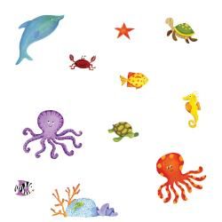 RoomMates Adventures Under the Sea Peel and Stick Wall Decals