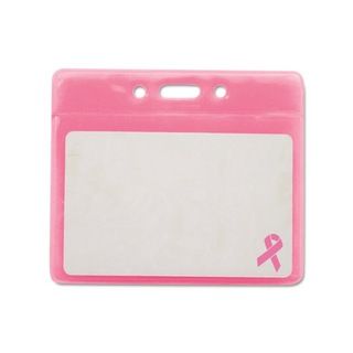 Breast Cancer Awareness Pink Badge Holder (Pack of 25)