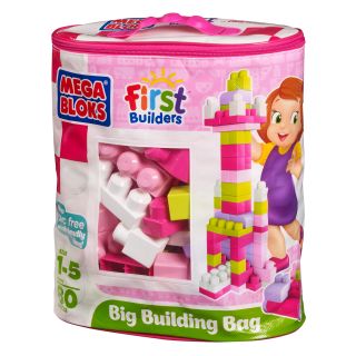 Mega Bloks 80 piece Pink Big Building Bag Today $25.99 5.0 (1 reviews