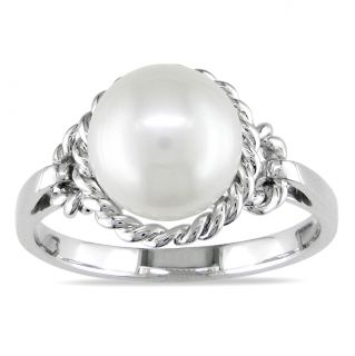 Miadora 14k White Gold Pearl Cocktail Ring (9 9.5 mm) MSRP $669.33