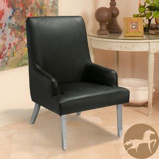 Christopher Knight Home Beluga Black Leather Chair