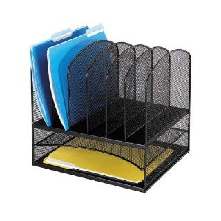 Safco Mesh Desk Organizer with Two Horizontal and Six Upright Sections