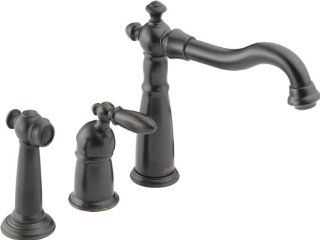 Delta 155 RB DST Victorian Single Handle Kitchen Faucet with Spray