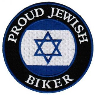 Proud Jewish Biker Embroidered Patch Israel Flag Iron On