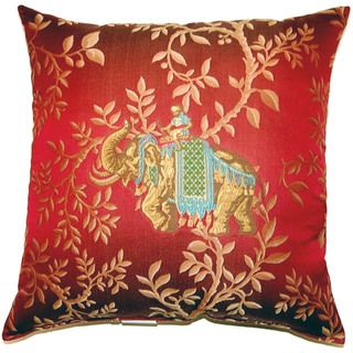 Juba Red 21 Inch Pillows (Set of 2)