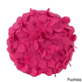 Round Flower 13 inch Decorative Throw Pillow