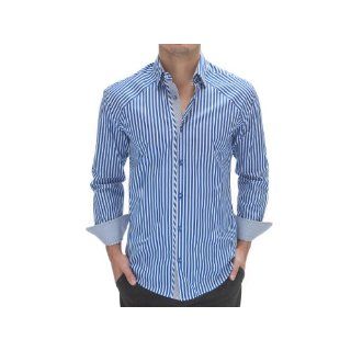 Stone Rose Navy & Baby Blue Stripes Cotton Shirt for Men Martin 2092