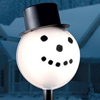 Snowman Head Christmas Outdoor Light lightpost / Lamppost