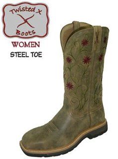 Twisted X Boots Western Work Pull On Steel Toe WLCS002 Womens Shoes