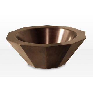 Highpoint Collection Copper 16.75 inch Decagon Light Finish Vessel
