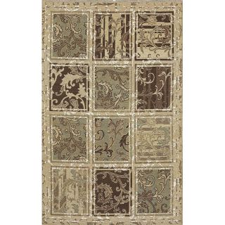 Tuscany Ivory Geometric Panel Rug (710 x 107)