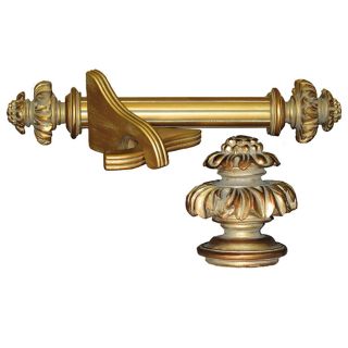 Royal Fancy Historical Gold Wood Curtain Rod Set