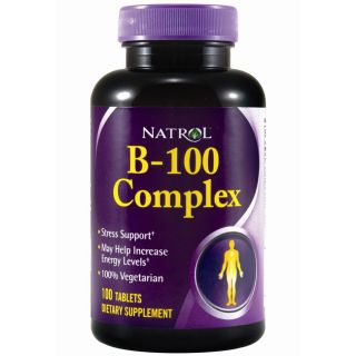 Natrol B 100 Complex Vitamin Supplements (Pack of 2 100 count Bottles