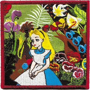 Alice in Garden Embroidered Iron on Movie Patch DS 167 Clothing