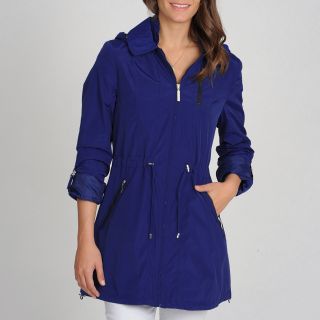 Nautica Womens Grecian Blue Drawchord Hooded Anorak Jacket Today $72