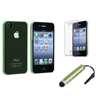 BasAcc Green Case/ Screen Protector/ Stylus for Apple® iPhone 4/ 4S