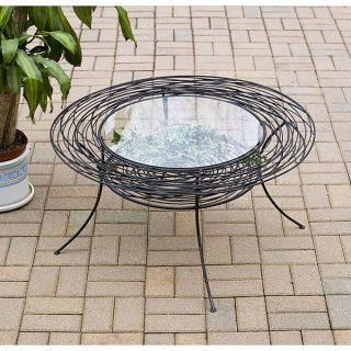 Looping Wrought Iron Patio Table