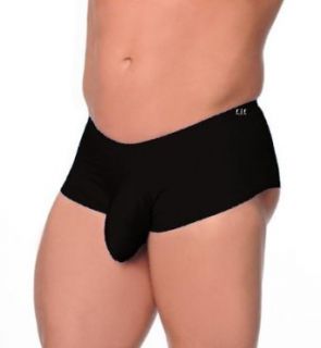 Mens Fitted Boxer Brief Underwear with Pouch (Black