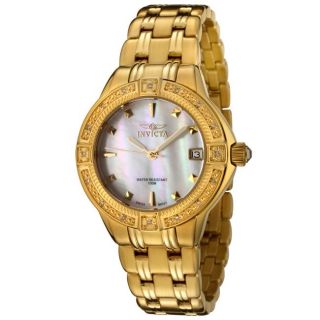 Invicta Womens Invicta II 18k Goldplated Diamond Accent Watch