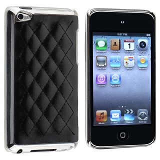 Black/ Silver Side Snap on Case for Apple iPod Touch Generation 4