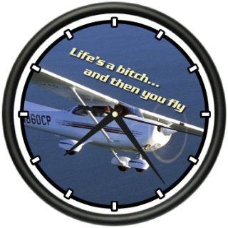 PRIVATE PLANE Wall Clock plane airplane pilot 172 gift: Home & Kitchen