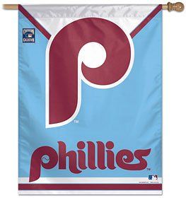 Philadelphia Phillies 27x37 Banner   Throwback Logo