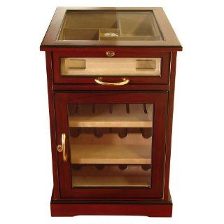 Cuban Crafters Wine Cabinet Cherry Cigar Humidor 400 Count