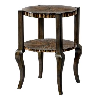 Hand stained Walnut Round Accent Table Compare $739.98 Today $346.99