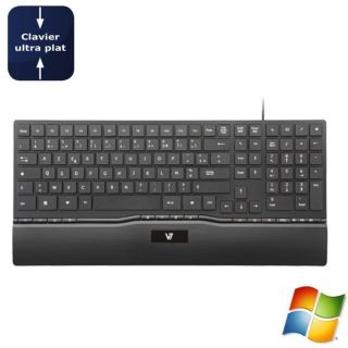 Clavier filaire AZERTY   Interface USB2.0   Design fin   110 Touches