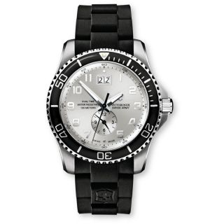 Swiss Army Mens Maverick GS Dual Time Silver Dial Watch Today: $289