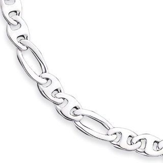 Sterling Silver 9.5mm Fancy Anchor Link Chain Length 20