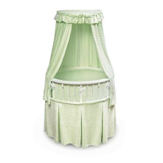 Elite Oval Bassinet with Sage Dots Bedding Today $131.99