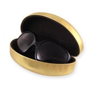 AS179 Metallic Large Hard Eyeglass Case (Gold) Clothing
