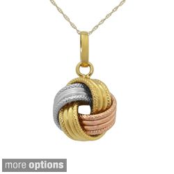14k Gold Textured Large Love Knot Necklace Today $189.99