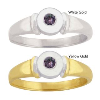 10k Gold Synthetic Alexandrite Contemporary Ring Today $244.99