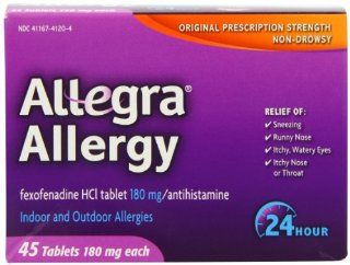 24 Hour Allergy Relief, 180 mg, 45 Count