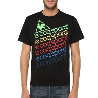 LE COQ SPORTIF T shirt Repeater Homme Noir et multicolore   Achat