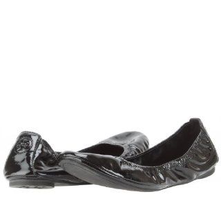 Tory Burch Eddie Patent Leather Flats Shoe   Black   8.5